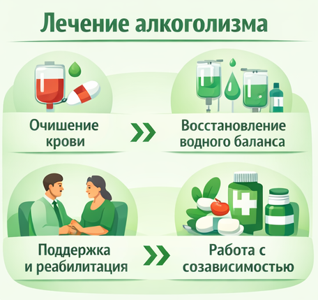 лечение алкоголизма в Усть-Лабинске этапы